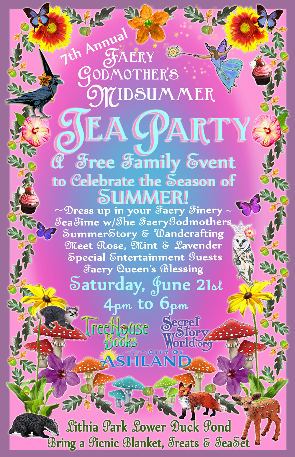 June 21st, 2025 - The FaeryGodmother's Traveling Midsummer Tea Party of 2025 is Coming to Ashlandia!