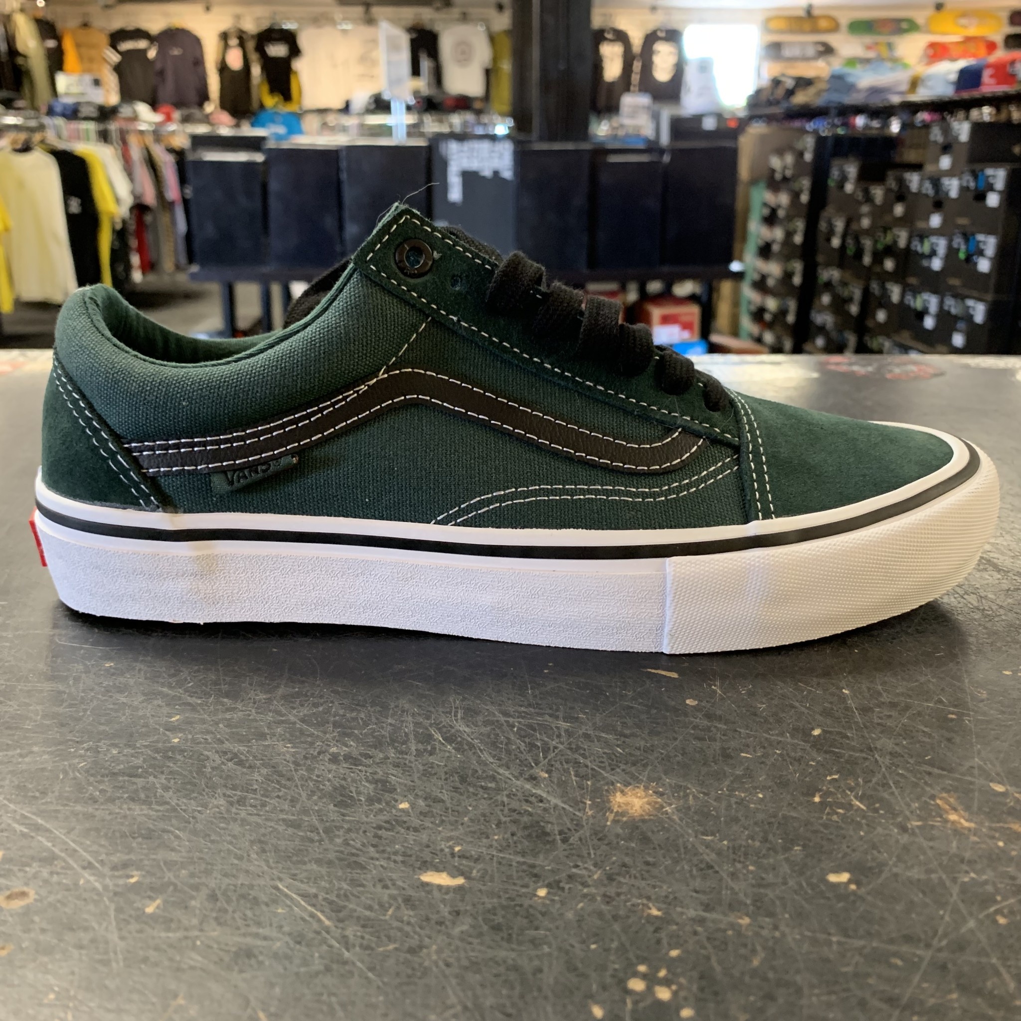 black and green vans shoes