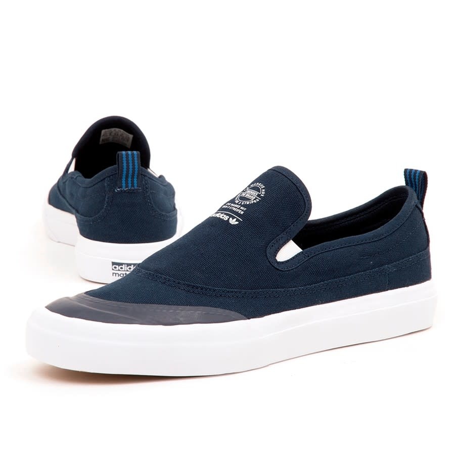 Adidas Adidas Match Court Slip On Skate Shoes - Navy/White - Attic ...