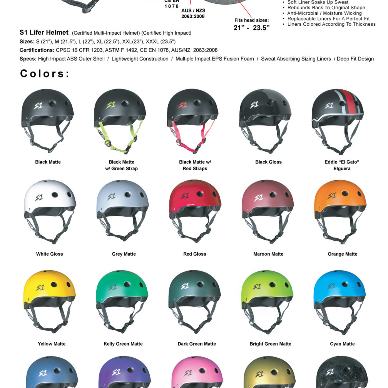S-One Helmets S-One Helmet Lifer - Black Matte