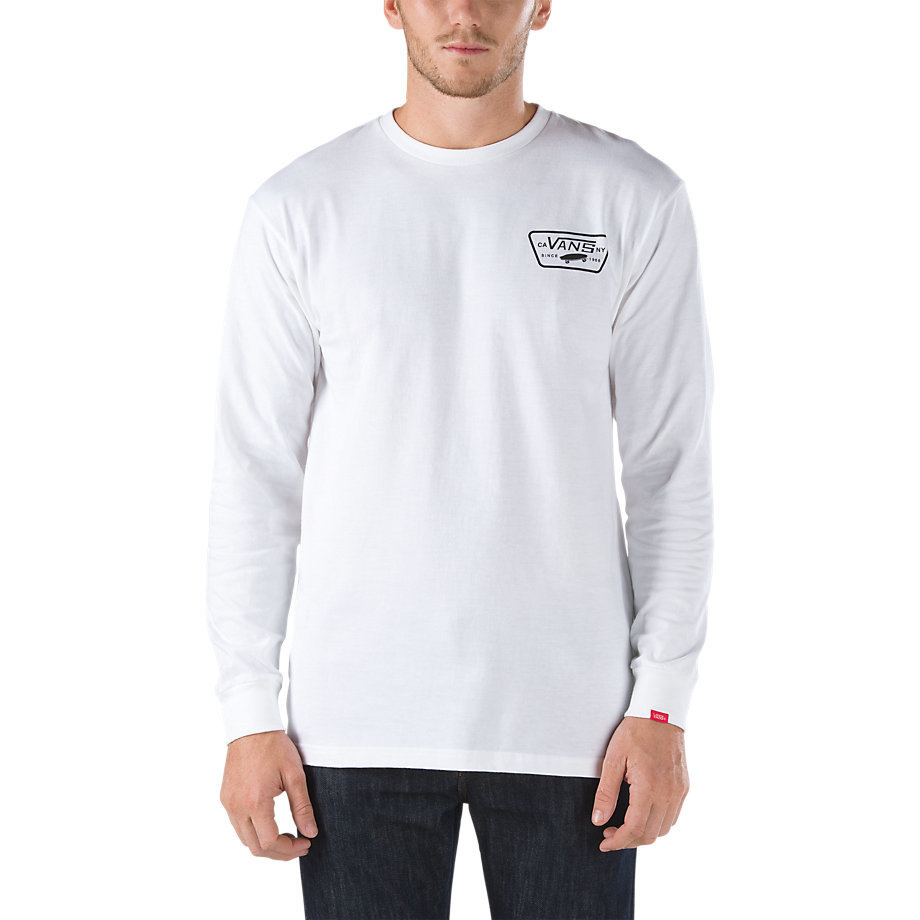 vans long sleeve shirt white