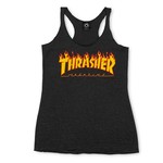 Thrasher Thrasher Flame Logo Racerback Girls Tank - Black -