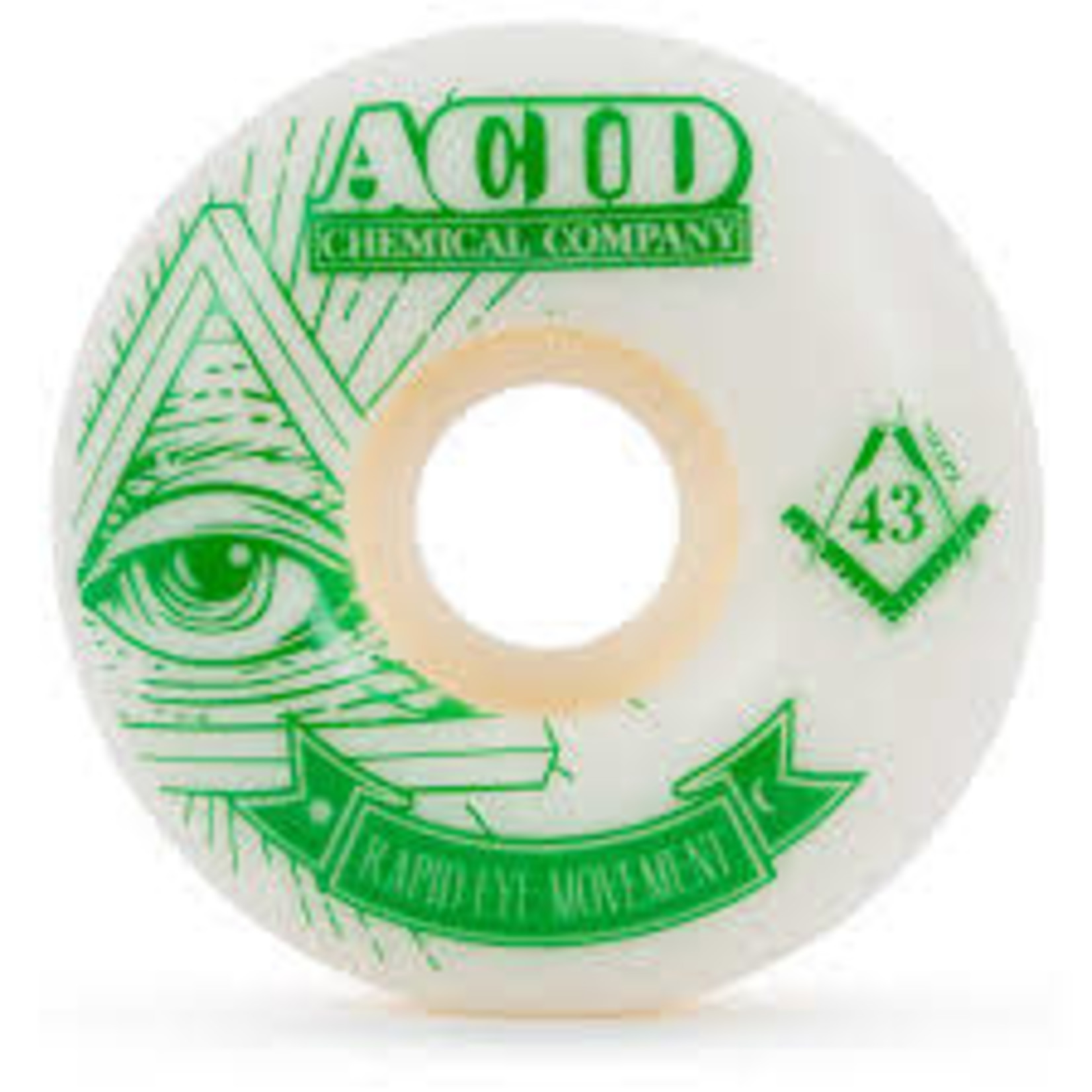 Acid Chemical Co. Acid REM Pyramid Wheels - 56mm 99a  White (Set of 4)