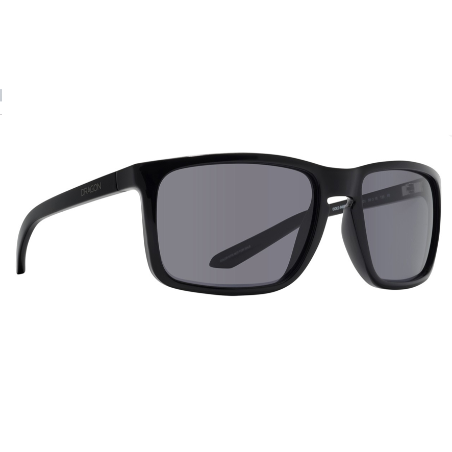 Dragon Alliance Adult Blindside Sunglasses 57/18/145 Shiny Black Smoke 