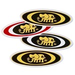 Black Label Black Label Sticker - Oval Elephant - colors vary