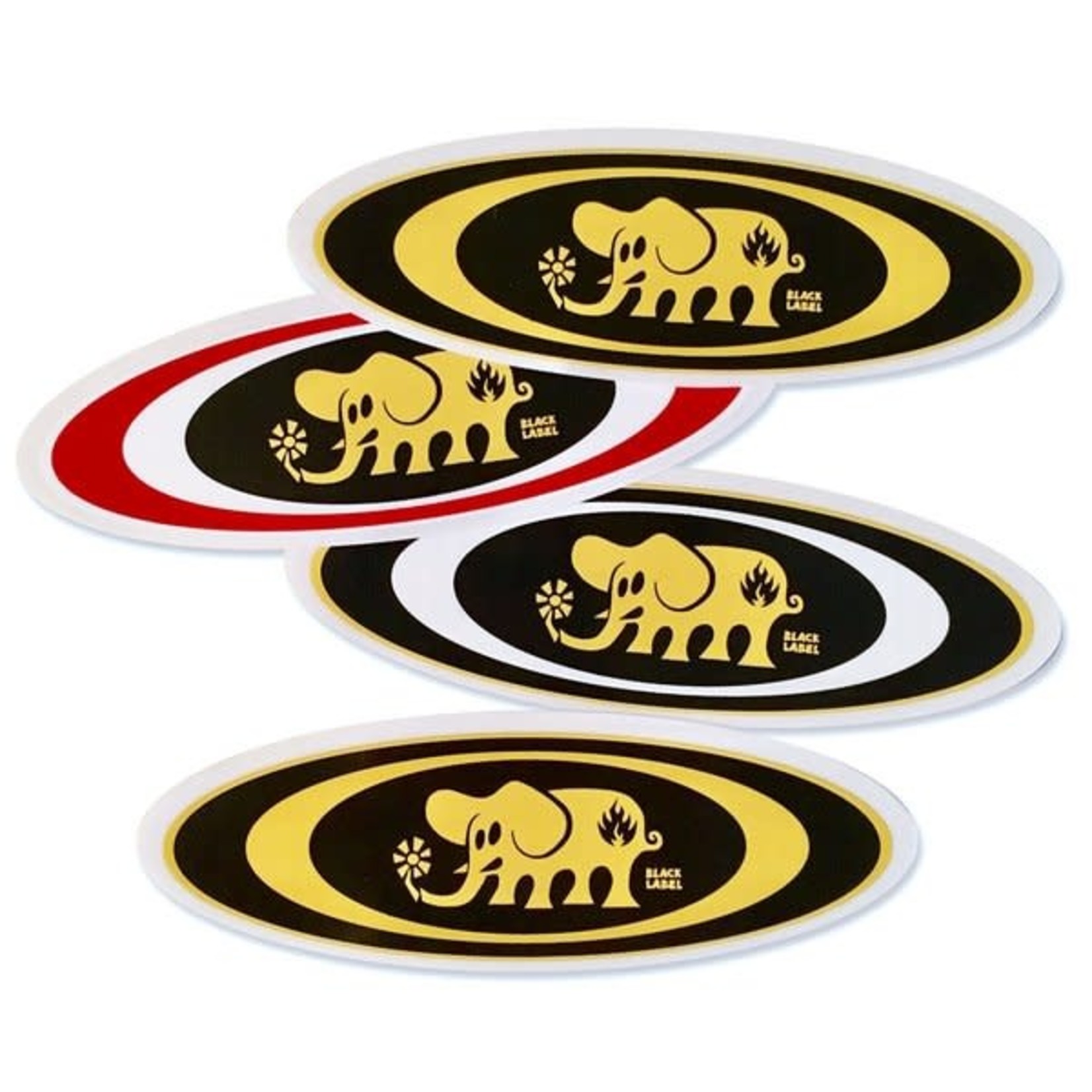Black Label Black Label Sticker - Oval Elephant - colors vary