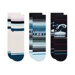 Stance Stance Snake Burger Kids Socks 3 Pak - Black/White/Blue -