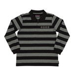 Independent Independent Chain Cross L/S Polo Shirt - Black/Heather -