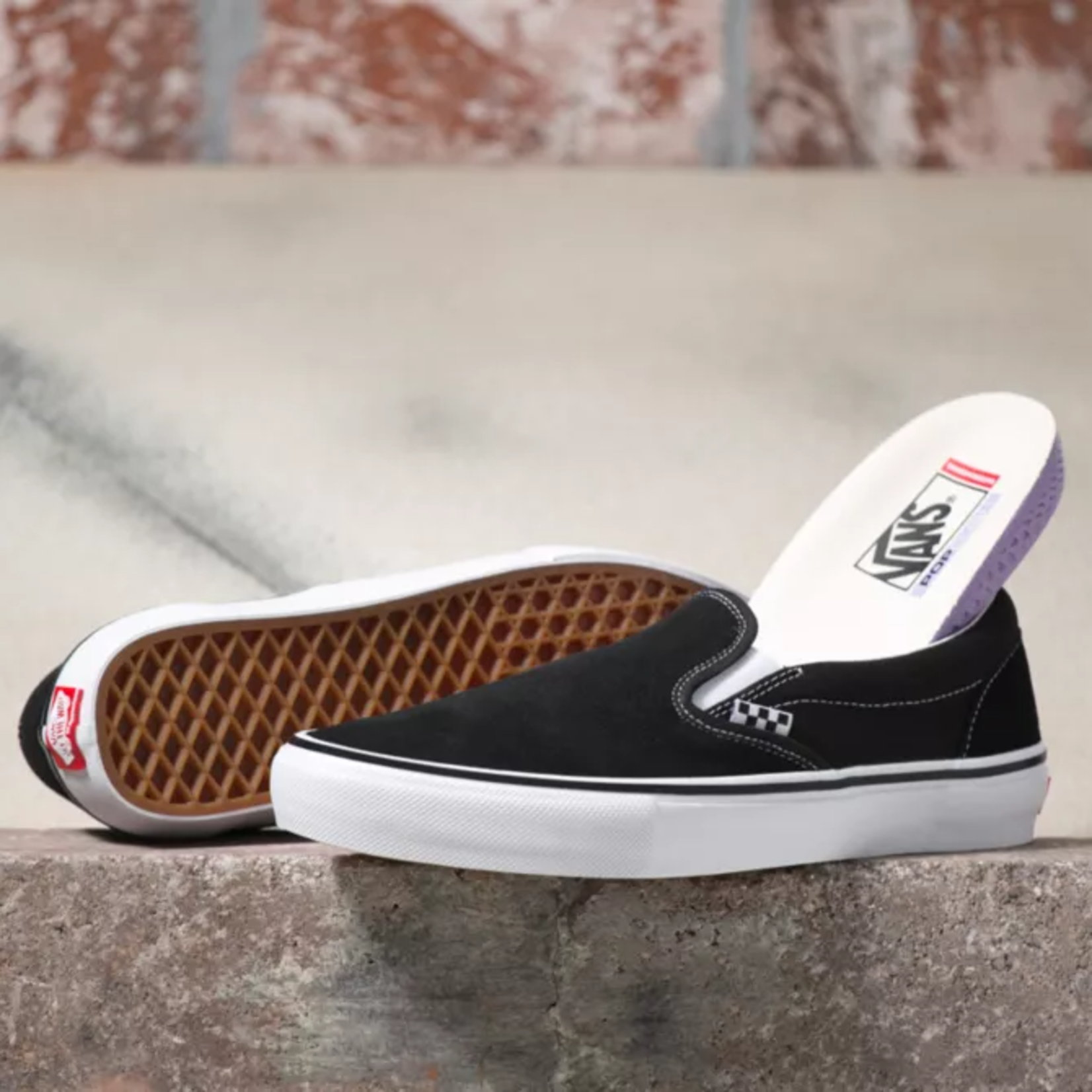 Vans Vans Slip On Skate Shoes - Black/White -