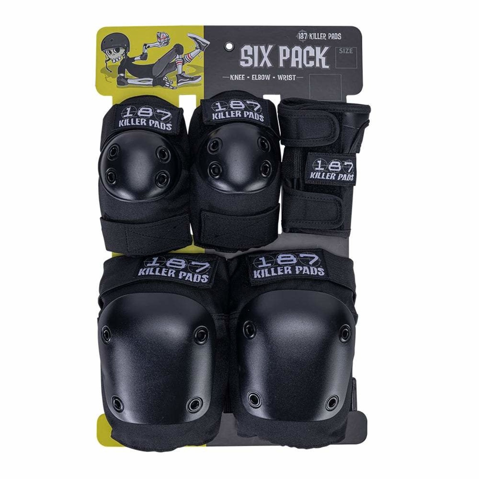 187 Killer Pads 187 Killer Pads - Six Pack Pad Set - Black -