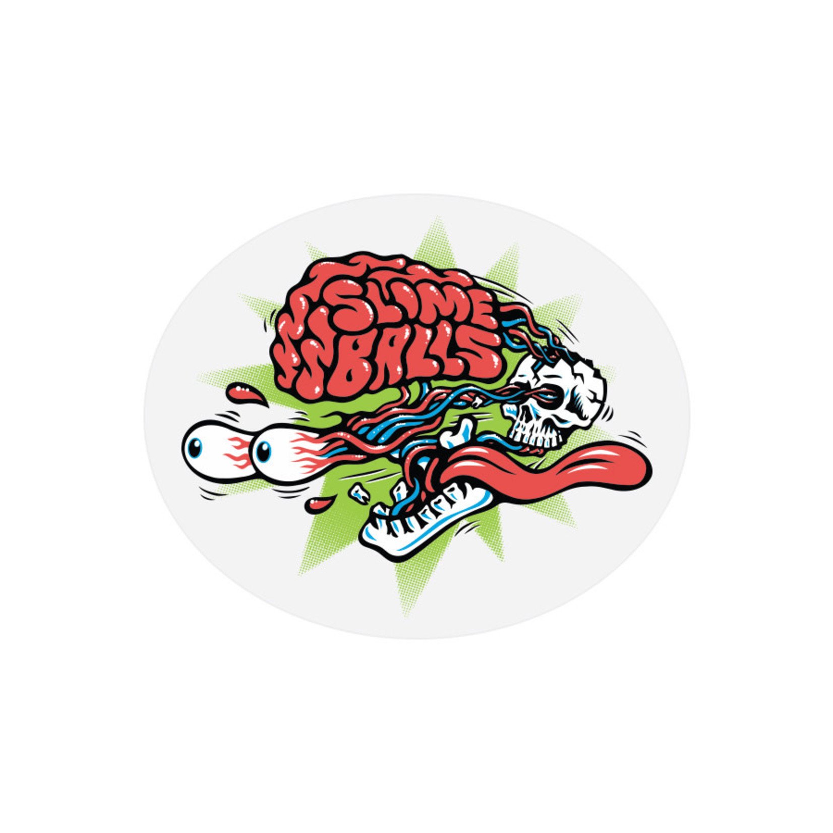 Santa Cruz Skateboards Slime Balls Brain Buster Sticker 3.5 in Oval