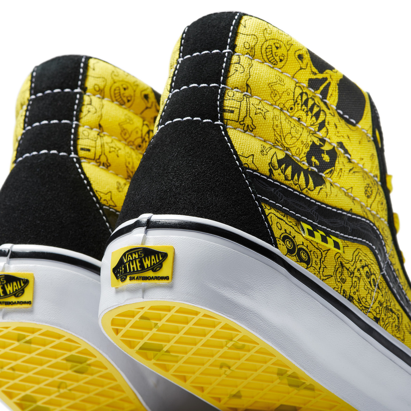 Spongebob Sk8-Hi Skate Shoes - Yellow - - Attic Skate & Snow Shop