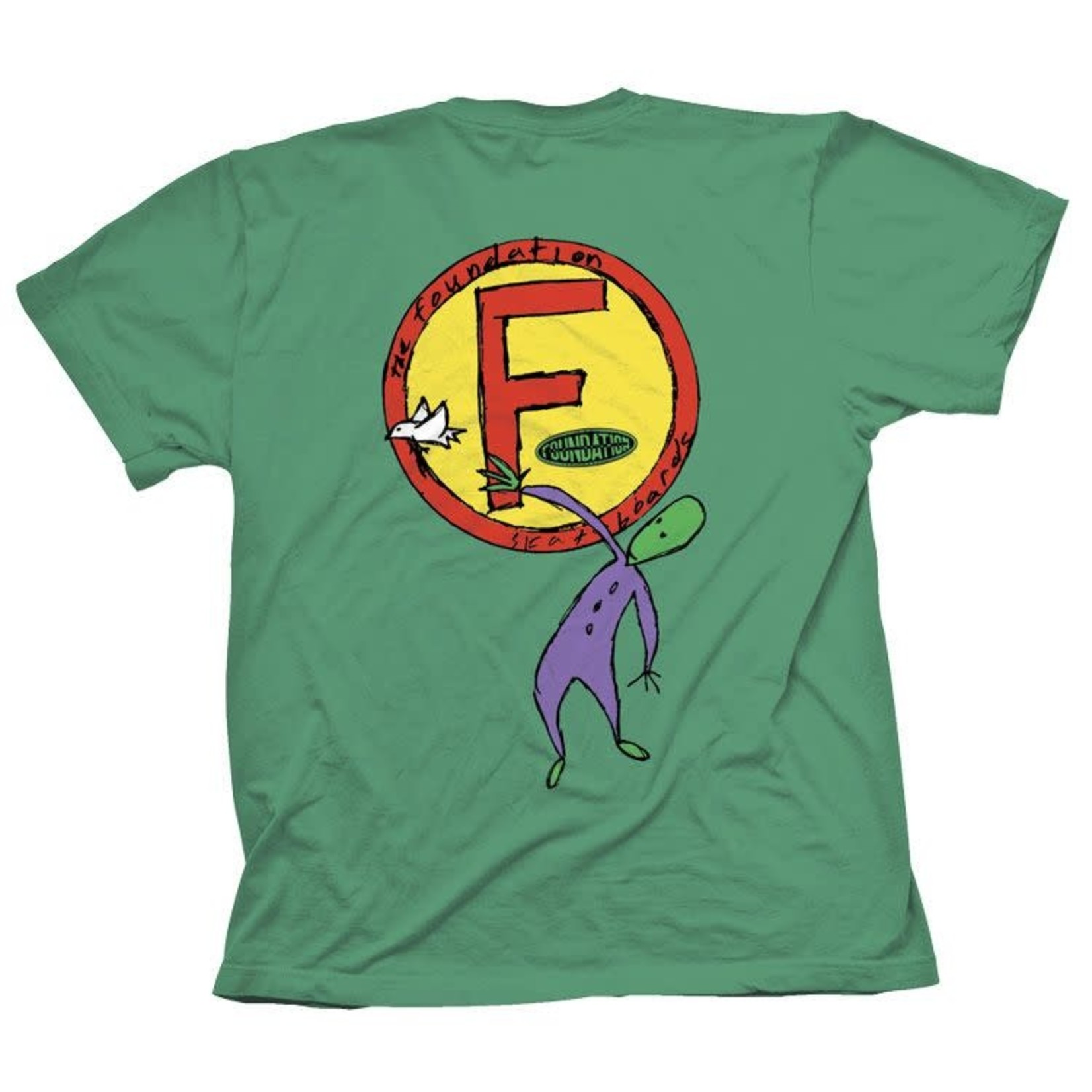 foundation Foundation Circle F Bird T-Shirt - Green -