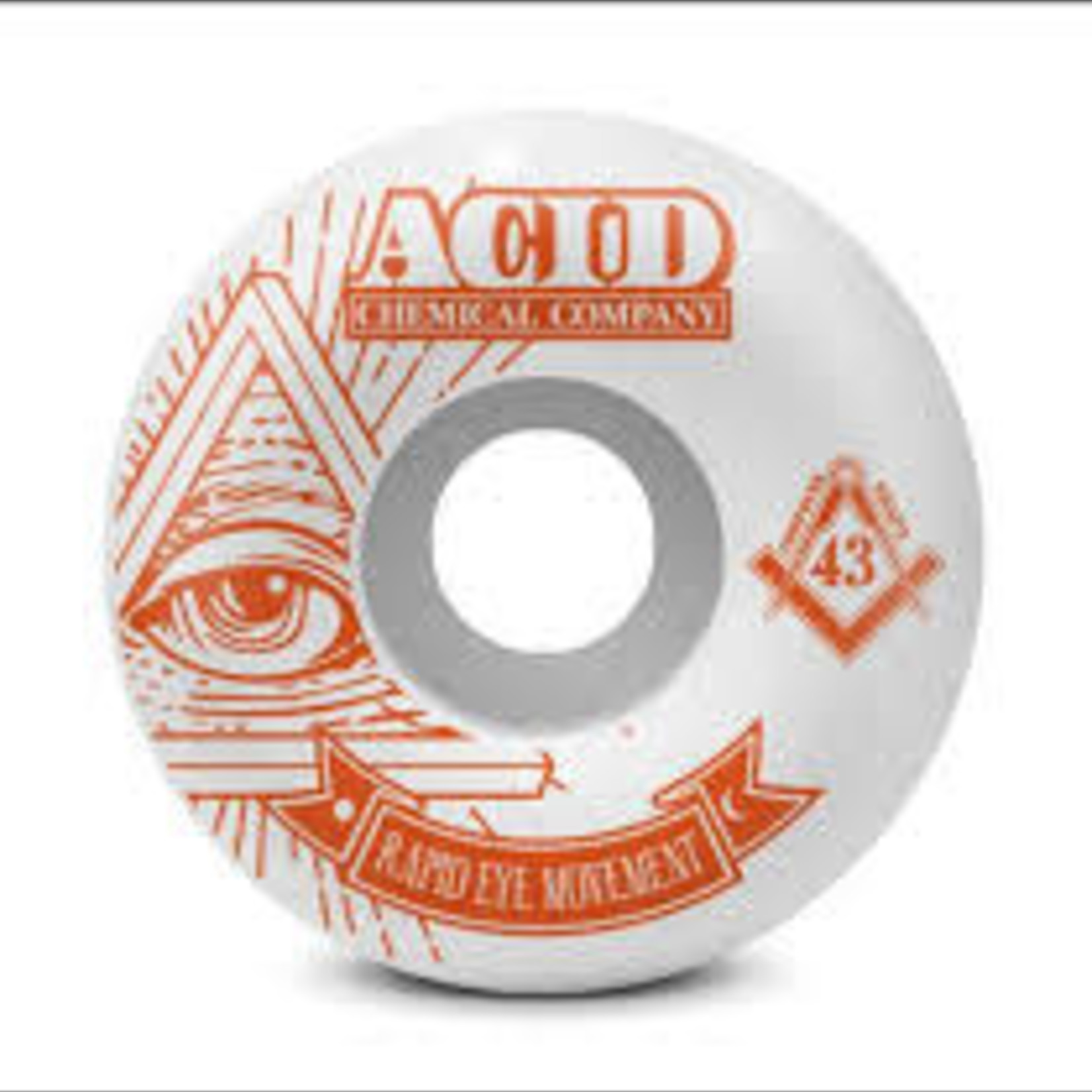 Acid Chemical Co. 55mm 99a Acid Chemical Co. REM Pyramid Wheels - White (Set of 4)