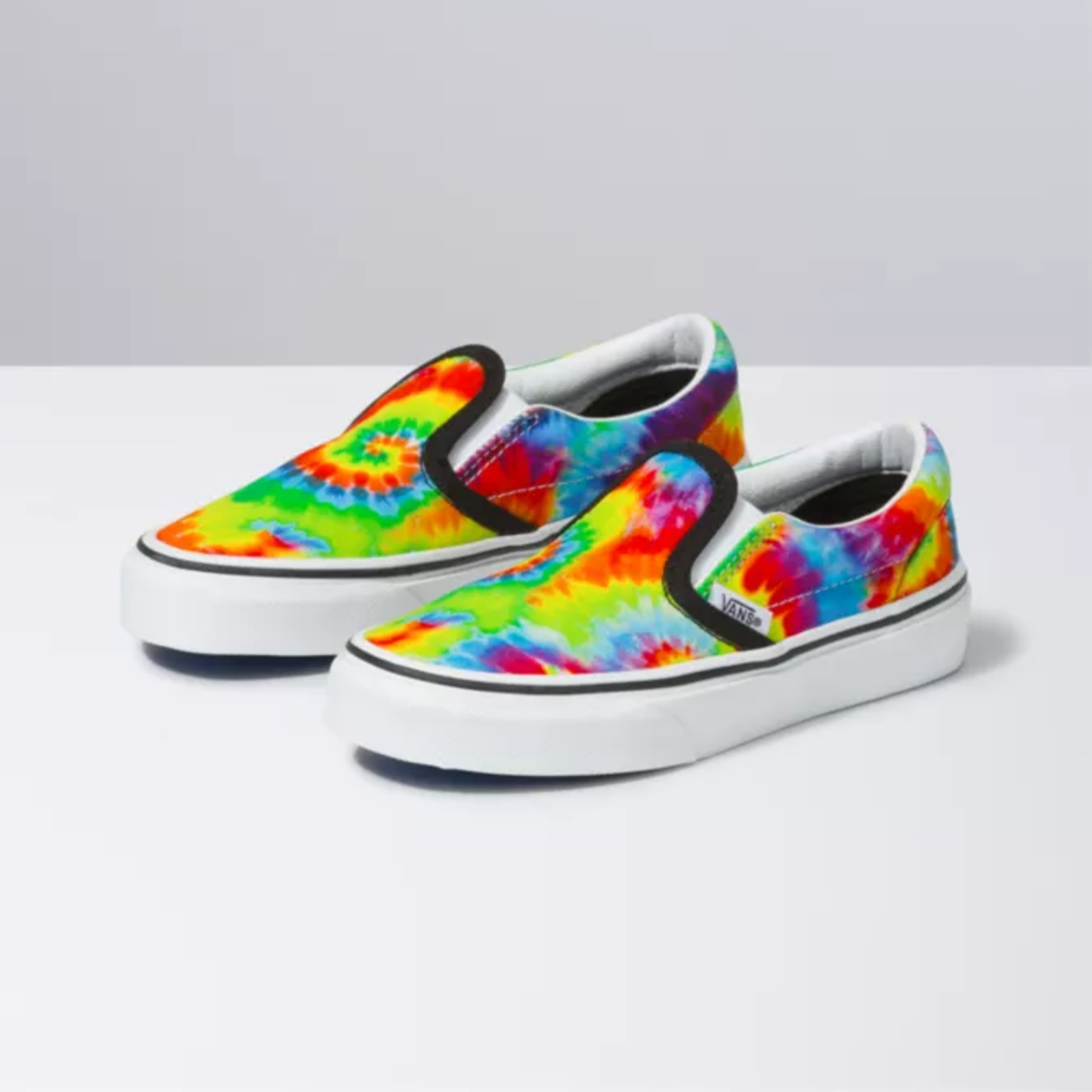 Vans Vans Classic Slip-On Toddler/Youth Skate Shoes - Spiral Tie Dye -