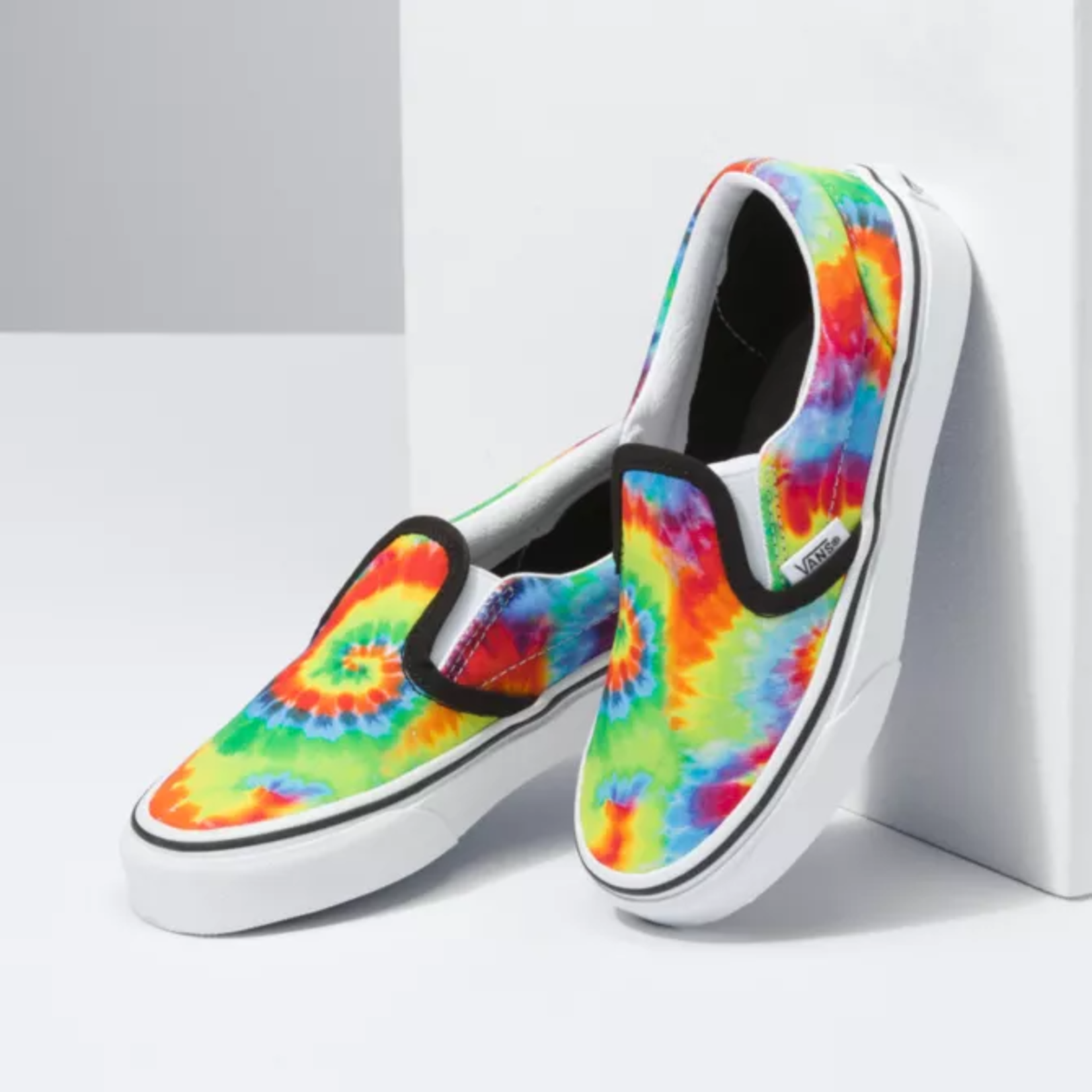 Vans Vans Classic Slip-On Toddler/Youth Skate Shoes - Spiral Tie Dye -