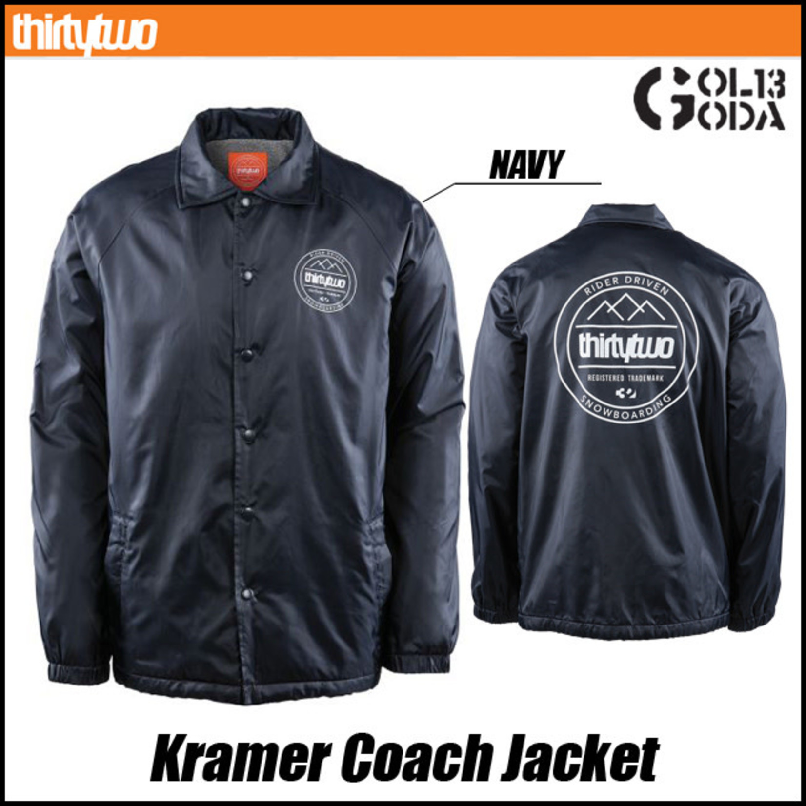 ThirtyTwo ThirtyTwo Kramer Coachs Jacket -  Navy