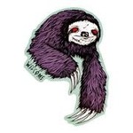 Welcome Skateboards Welcome Sloth Sticker - Purple/Sage