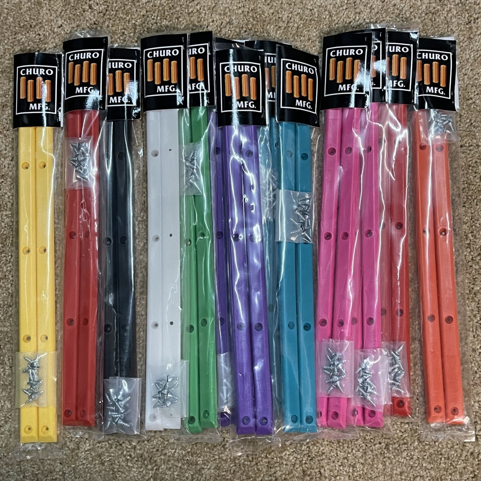 Churro Mfg. - Skateboard  Rails (2pcs+screws) ASST