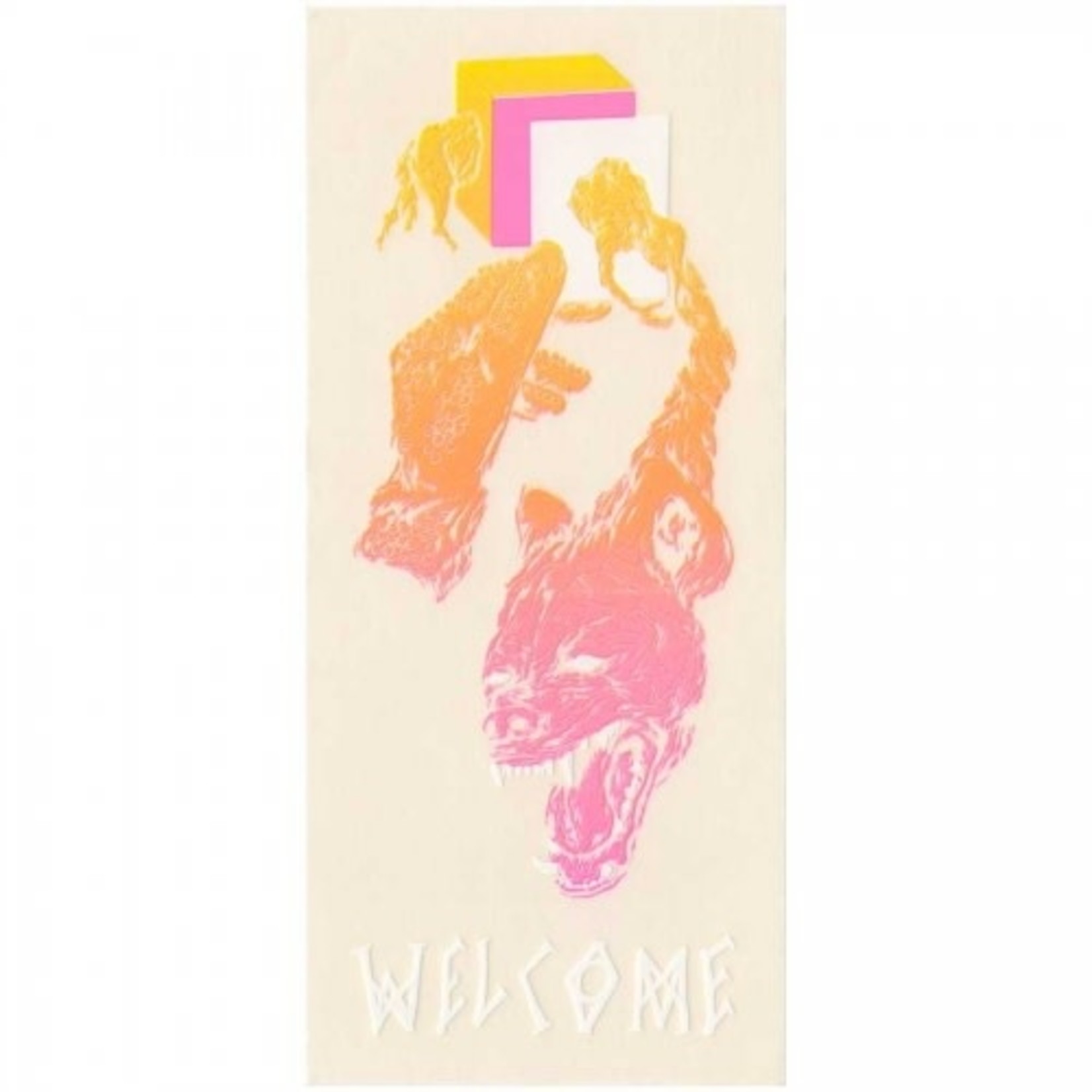 Welcome Skateboards Welcome Face Of A Lover Sticker Pink/Yellow/White 6.5"