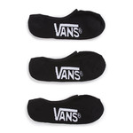 Vans Vans Off The Wall Classic Super no Show Socks 3 Pack - Black/Black 9.5-13