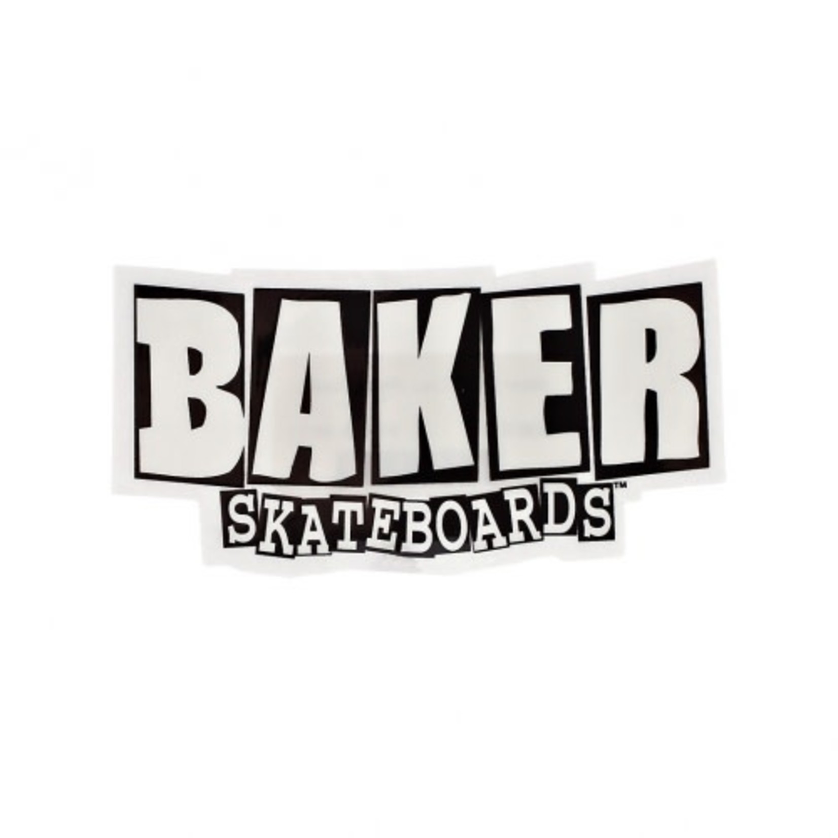 Baker Baker Brand logo Sticker 8.5" X 4.5" Large  - Black/White