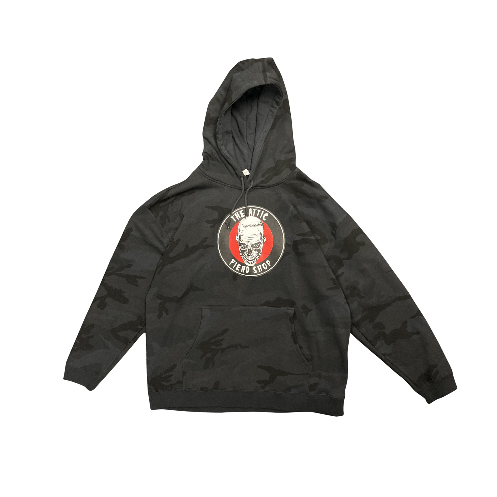 ATTIC Attic Fiend Shop Adult Hoodie - Black Camo -