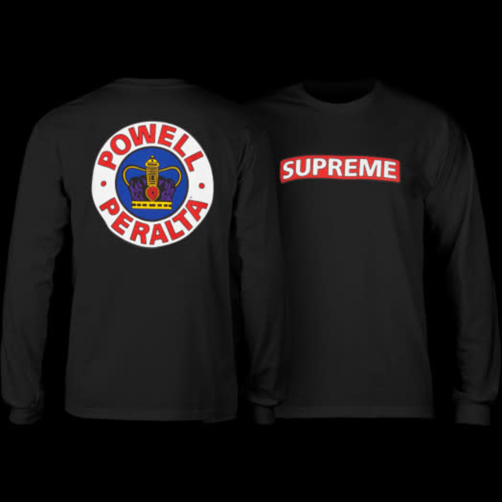 Powell Peralta Powell Supreme L/S T-shirt - Black - Attic Skate