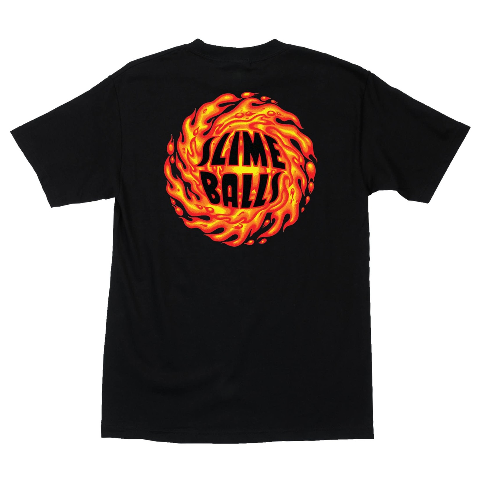 Slime Balls Slime Balls Logo Flame T-Shirt Black