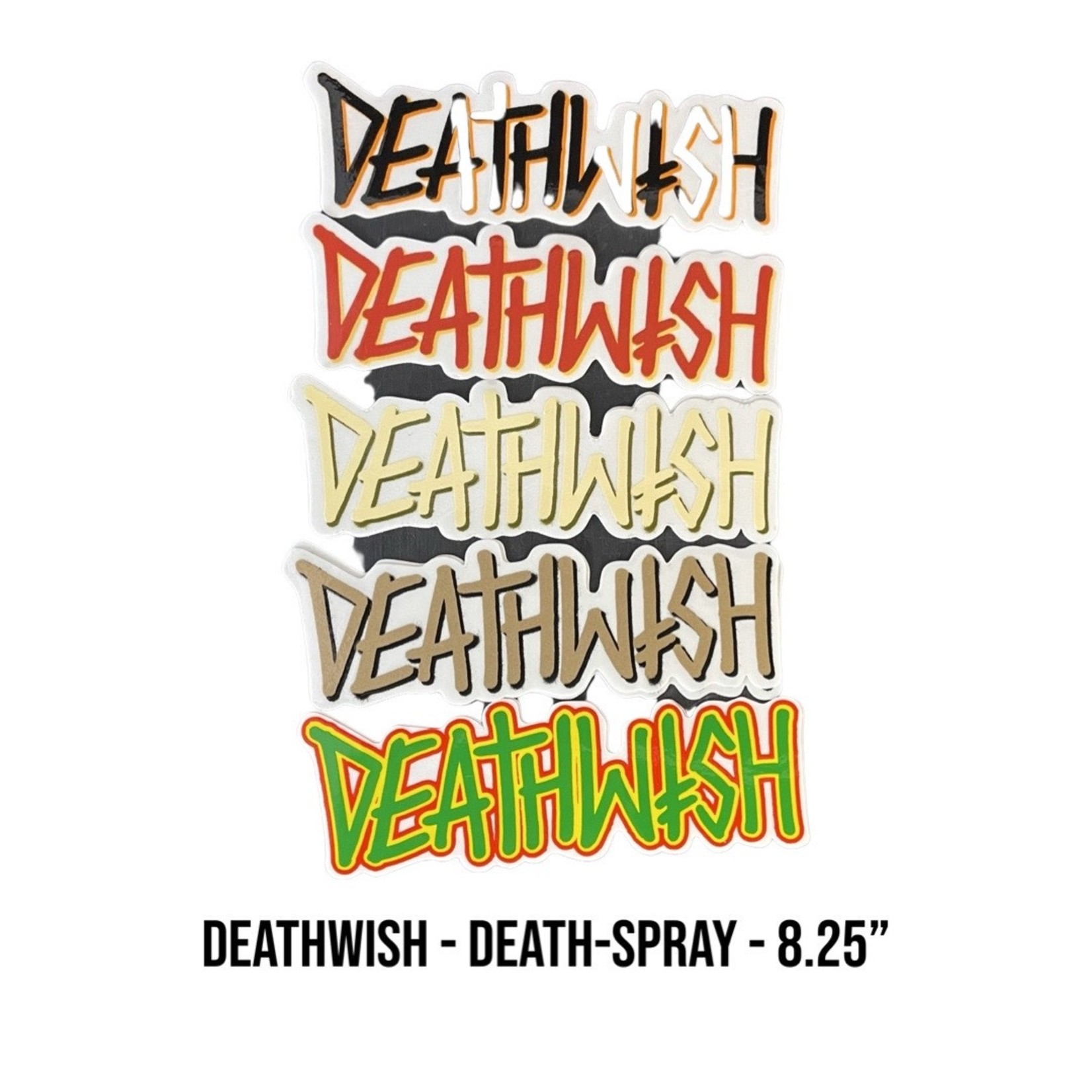 Death Wish Deathwish Deathspray III Sticker (Assorted Colors) 6" x 2"