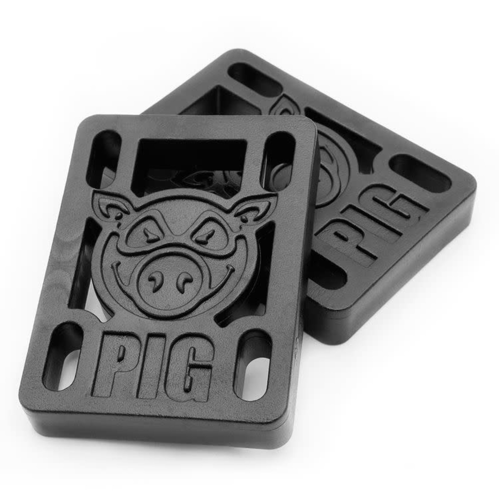 Pig Wheels Pig Wheels - 1/2" Hard Riser Black (Set of 2)