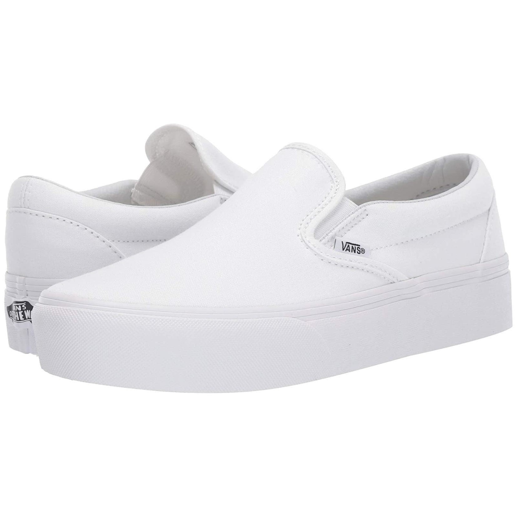 Vans Vans Classic Slip-On Platform Skate Shoes - True White -