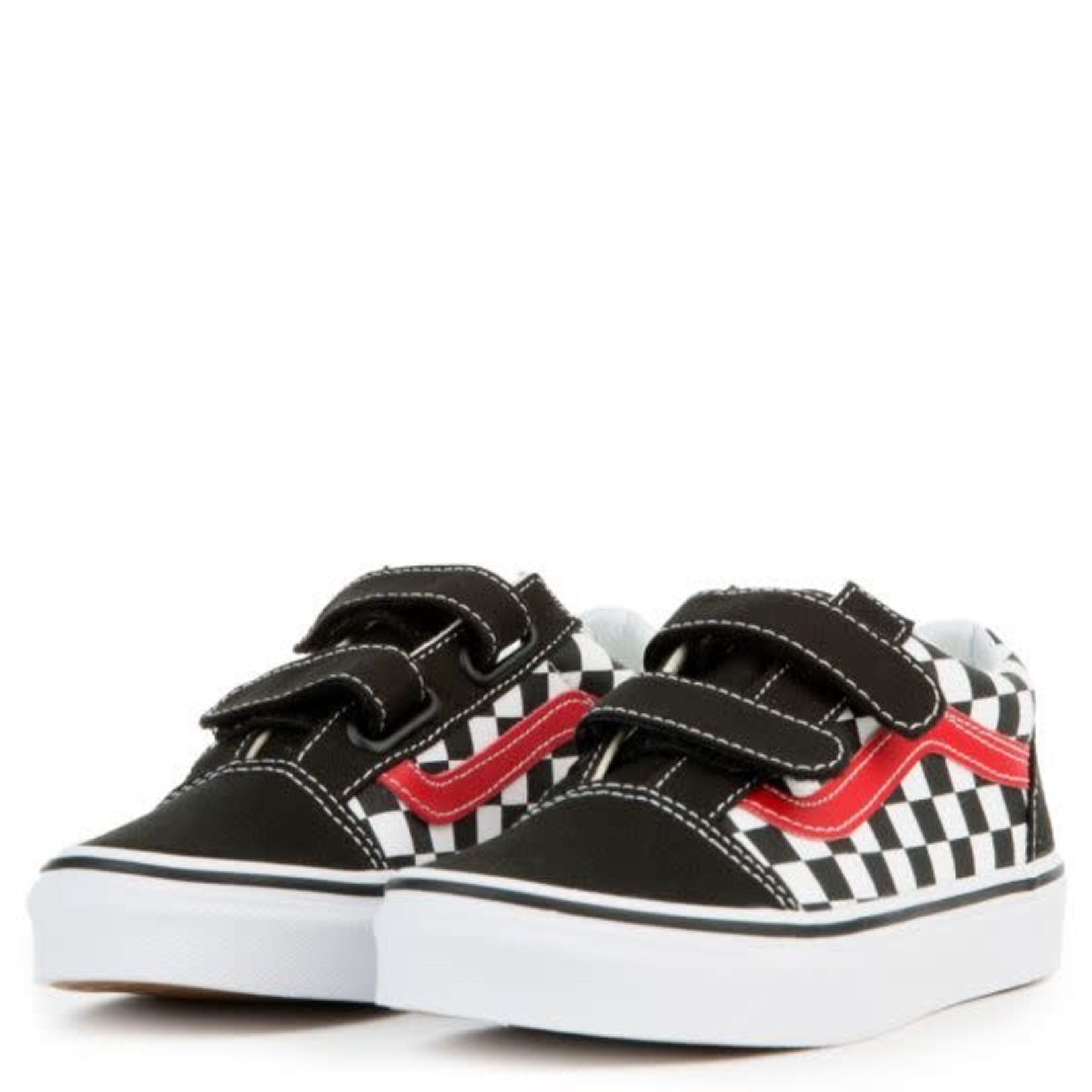 Vans Vans Youth Old Skool V Shoes - Check Black/Red -