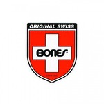 Bones Bones Swiss Shield Sticker - Small 2.25" X 1.875"