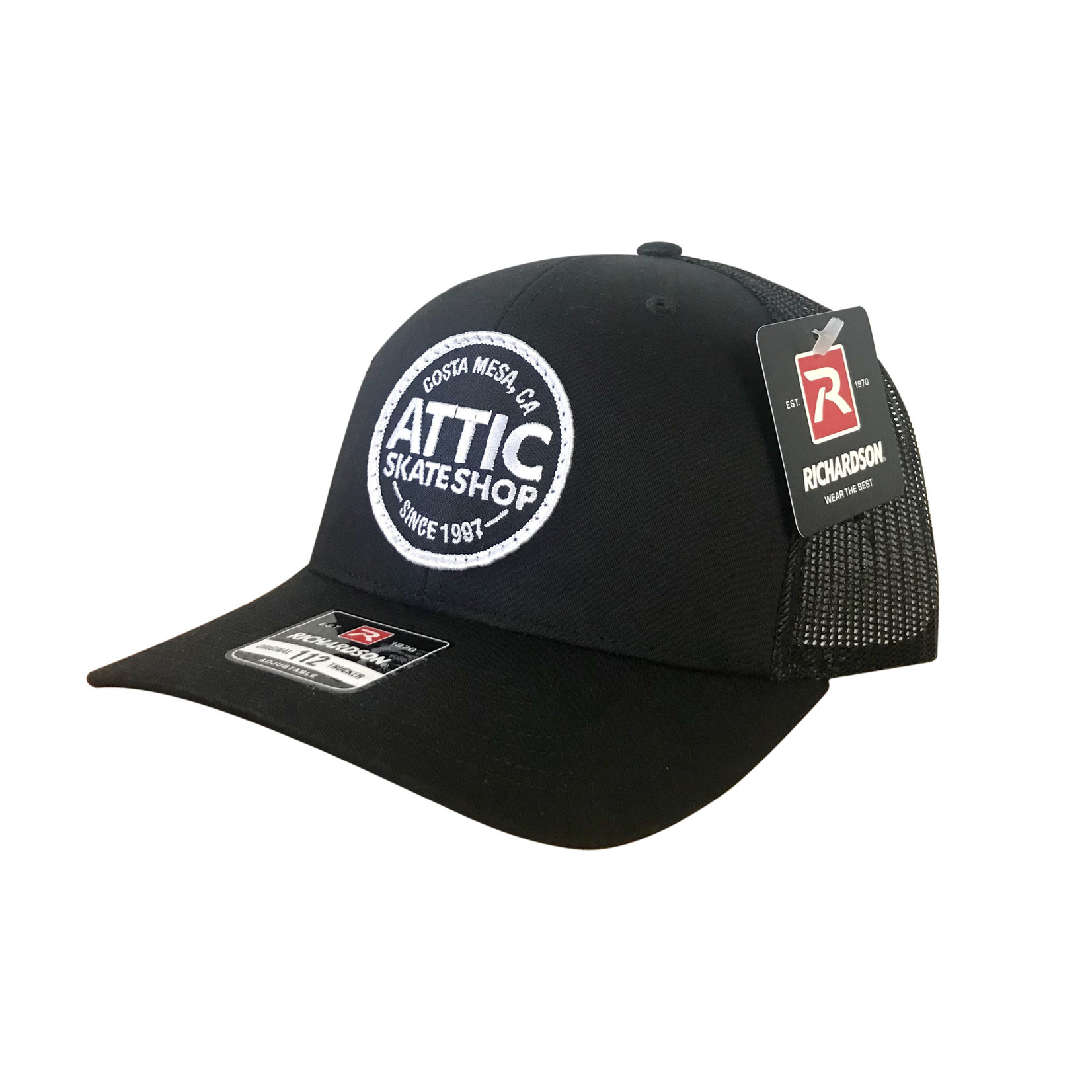 ATTIC Attic 97 Mesh Snapback Hat - Black/ Black