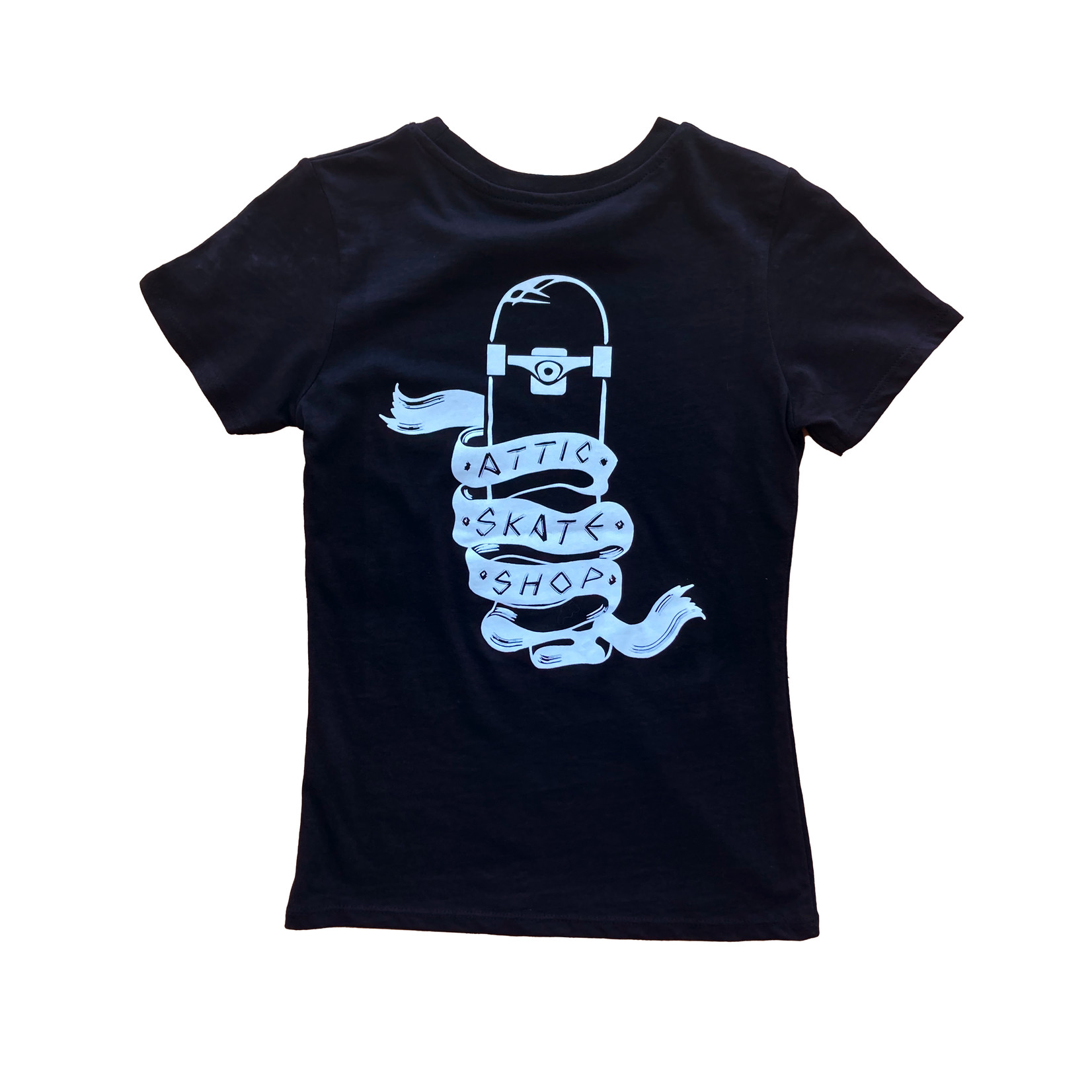 Attic Ribbon Youth T-Shirt - Black -