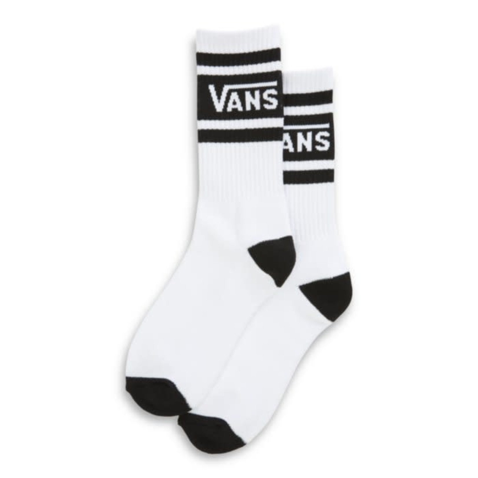 Vans Vans Kid's Drop V Crew Socks - White/Black 10-13.5