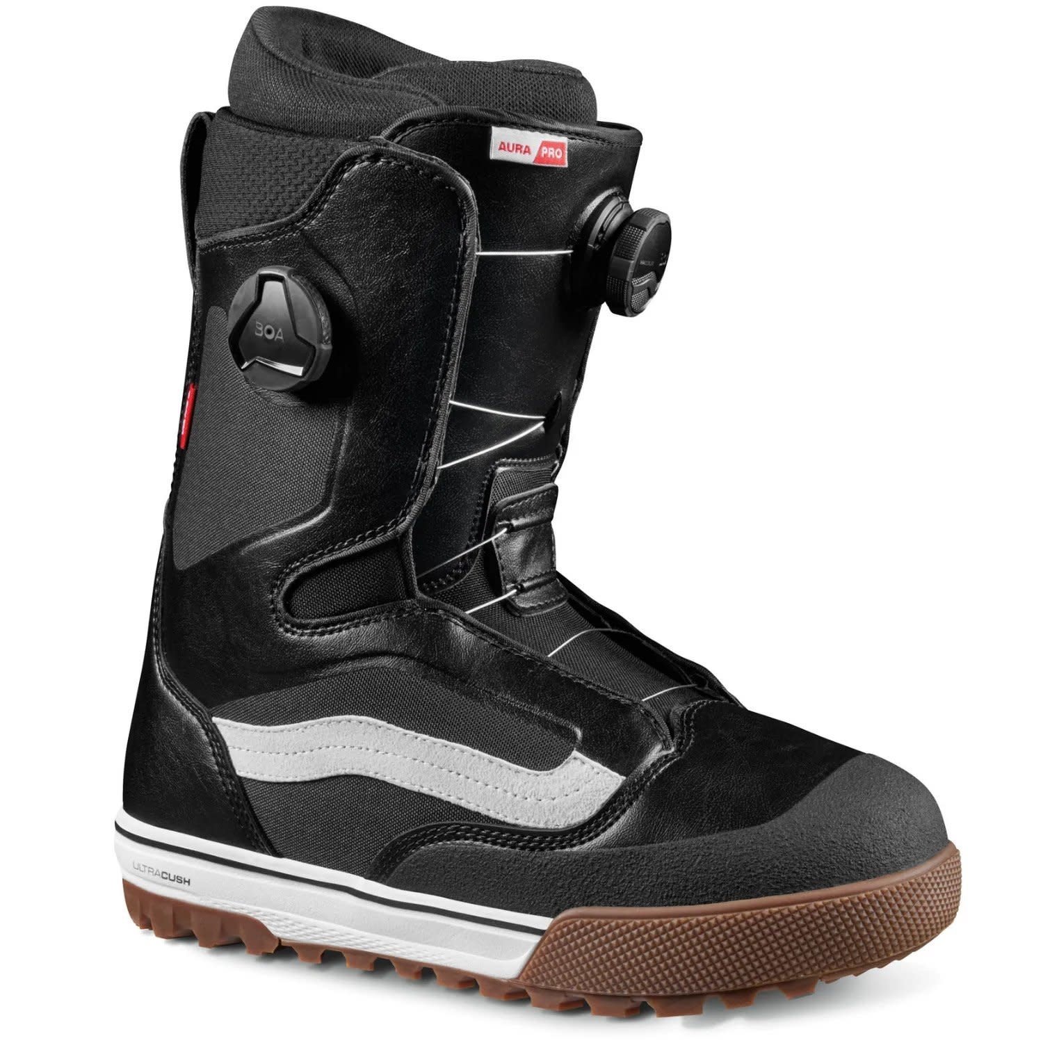 2024 Vans Men's Aura Pro Snowboarding Boots Black/White Attic Skate