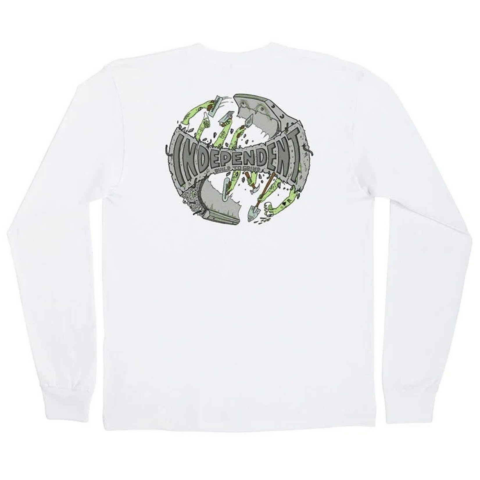 Independent Independent Mens Build to Grind L/S T-Shirt - White