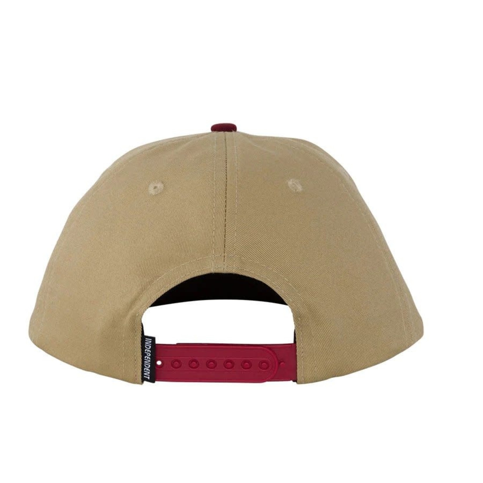 Independent Independent Groundwork Snapback Mid Profile Hat - Tan/Burgundy