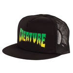 Creature Creature Logo Trucker Mesh High Profile Hat - Black