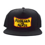 Dogtown Suicidal Skates Possessed to Skate Patch Snapback Hat- Black