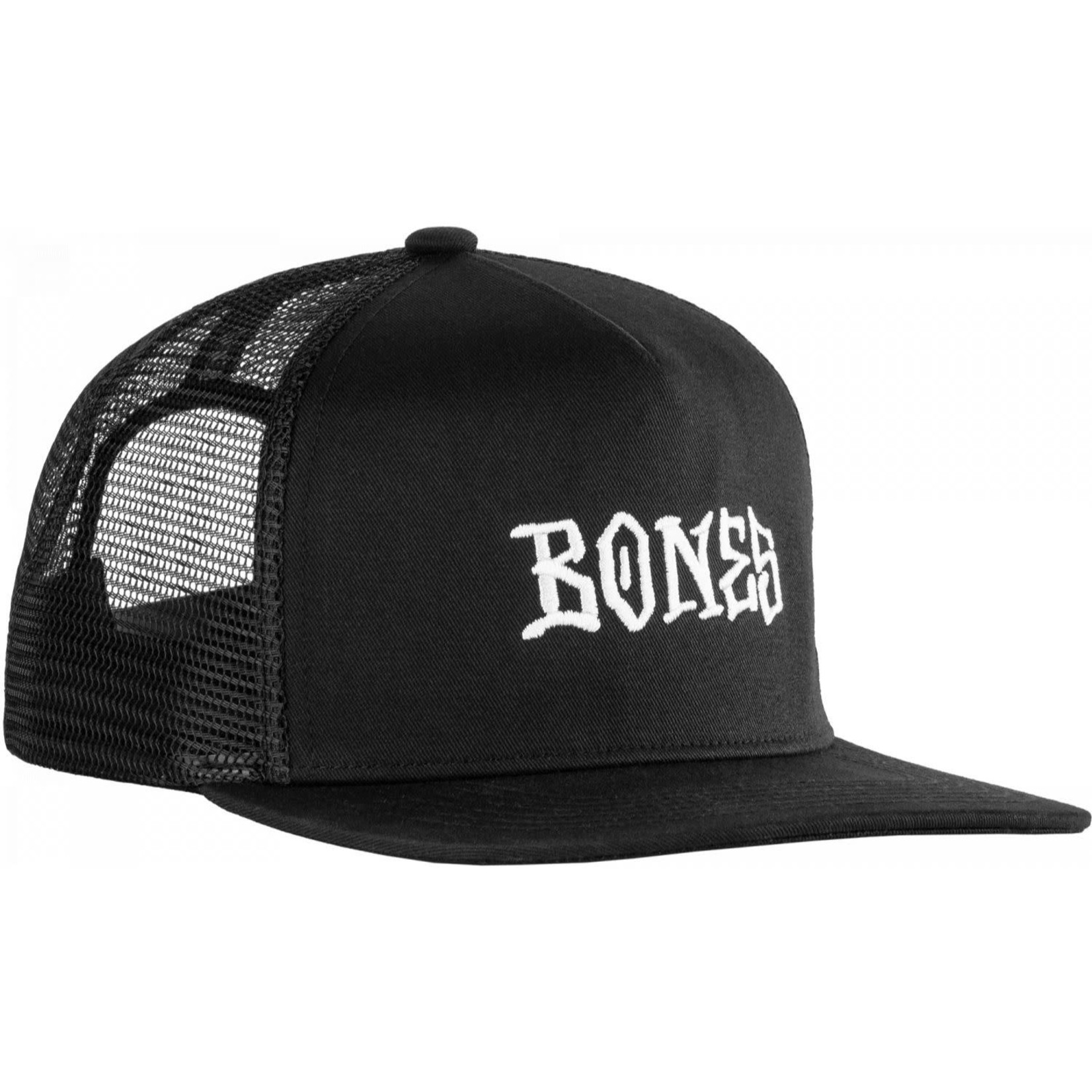 Bones Bones Wheels Trucker Stitch Hat - Black