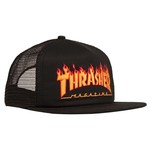 Thrasher Thrasher Embroidered Flame Mesh Snapback Hat - Black