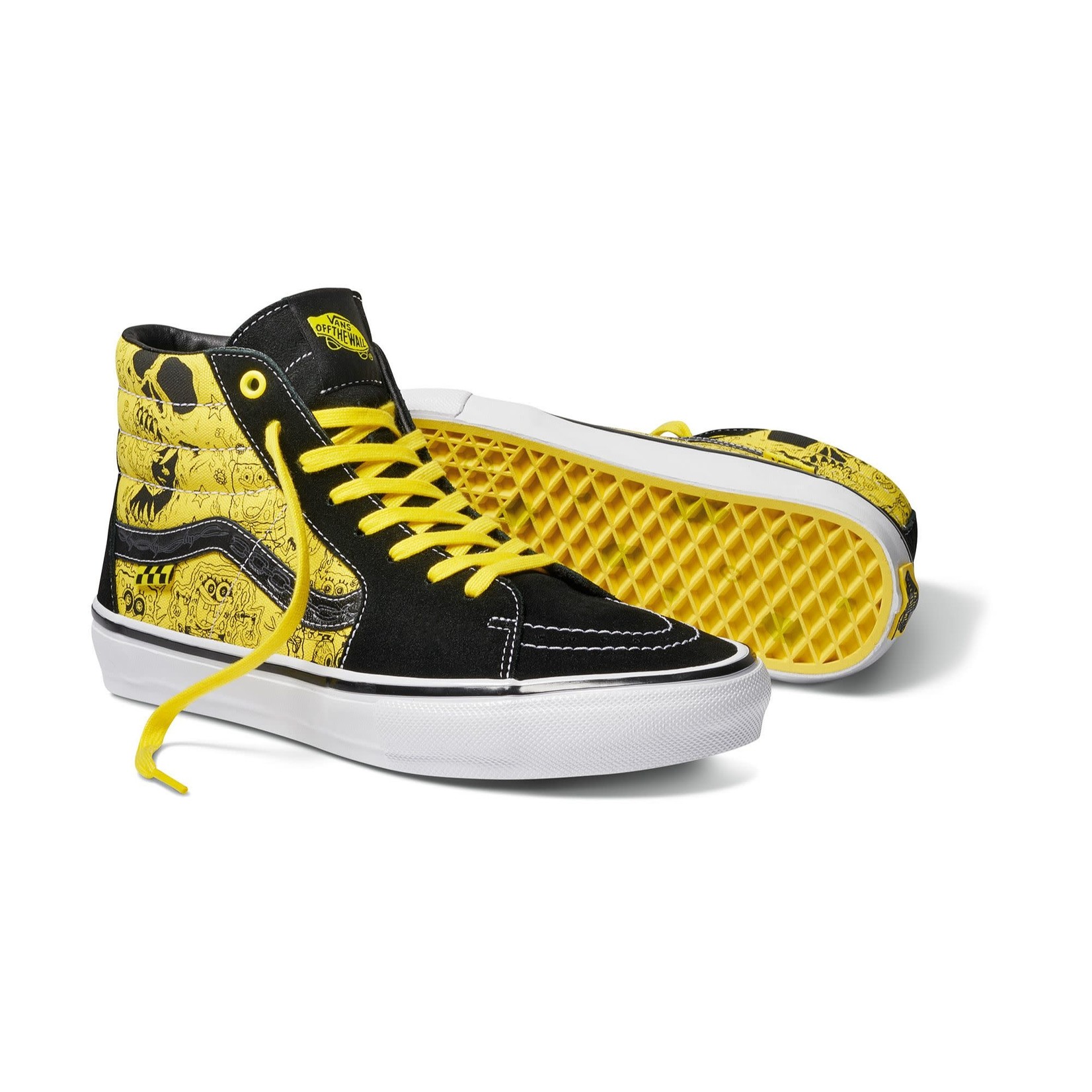 Spongebob Sk8-Hi Skate Shoes - Yellow - - Attic Skate & Snow Shop