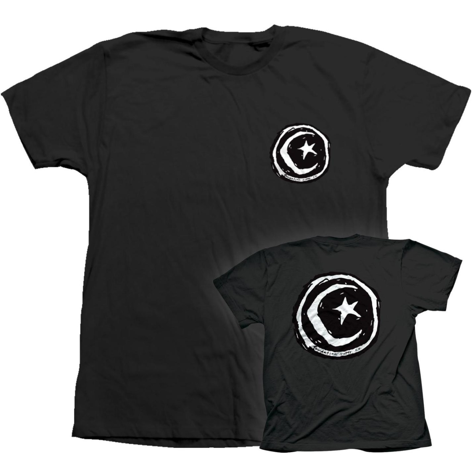 foundation Foundation Star & Moon Youth T Shirt - Black