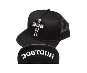 Dogtown Dogtown Cross Letters Flip Mesh Hat - Black