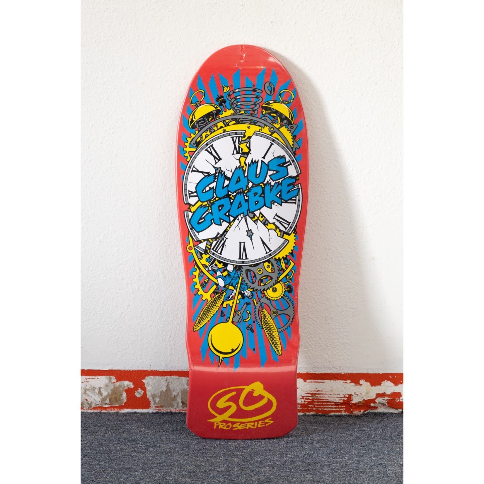 Santa Cruz Skateboards RARE - Santa Cruz Claus Grabke Exploding Clock Deck 10" x 30"