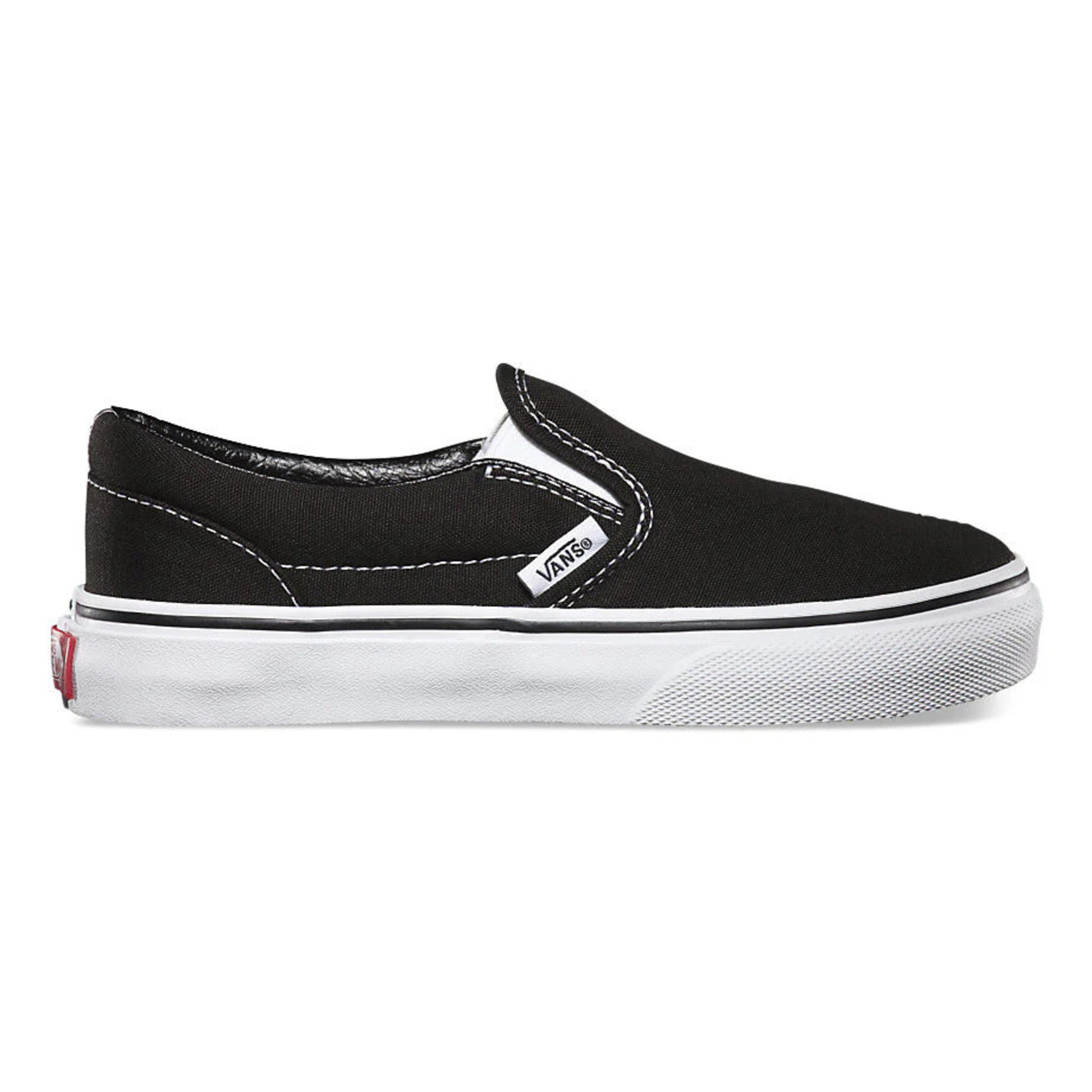 Vans Vans Classic Slip-On Youth Skate Shoes - Black/True White -