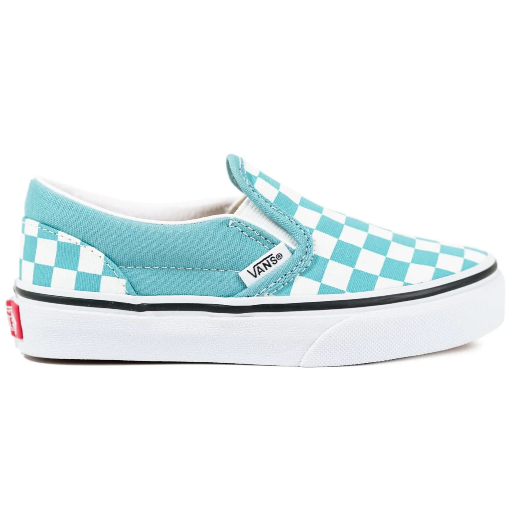 Vans Vans Classic Slip-On Youth Skate Shoes - Check/Light Blue -